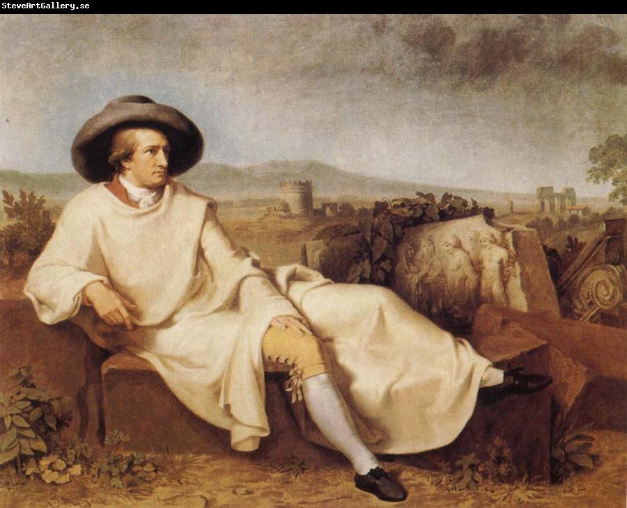 TISCHBEIN, Johann Heinrich Wilhelm Goethe in the Roman Campagna